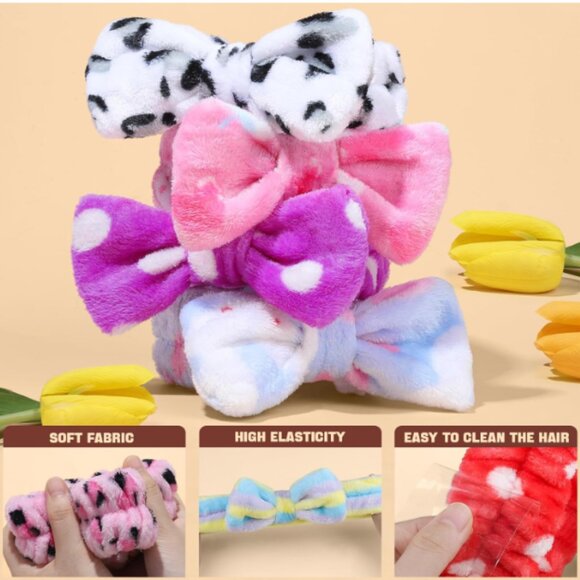 Reserved Spa Headband - Cute Bow Headbands for Skincare and Makeup, Washing Face - Picture 3 of 3